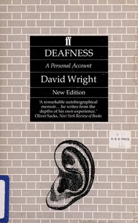 Deafness: a personal account cover