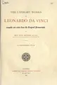 Cover image for The literary works of Leonardo da Vinci