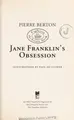 Cover image for Jane Franklin's Obsession