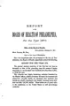 Cover image for Report of the Board of Health of the City and Port of Philadelphia
