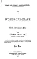 Cover image for The works of Horace