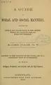 Cover image for A guide to moral and social manners