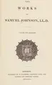 Cover image for Dr. Johnson's works