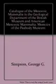 Cover image for A catalogue of the Mesozoic Mammalia and American Mesozoic Mammalia