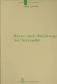 Cover image for "Rasse" und "Züchtung" bei Nietzsche