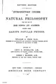 Cover image for Introductory Course of Natural Philosophy for the Use of High Schools and Academies