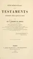 Cover image for Etude médico-légale sur les testaments contestés pour cause de folie