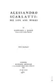 Cover image for Alessandro Scarlatti: his life and works.