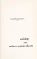 Cover image for Sociology and modern systems theory.