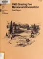Cover image for 1985 grazing fee review and evaluation