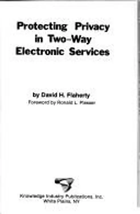 Protecting privacy in two-way electronic services cover
