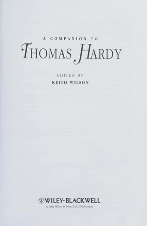A companion to Thomas Hardy cover