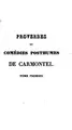 Cover image for Proverbes et comédies posthumes de Carmontel