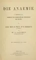 Cover image for Die Anaemie