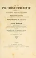 Cover image for De la prothèse immédiate
