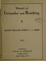 Cover image for Manual of grenades and bombing