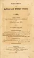 Cover image for A narrative of the political and military events of 1815