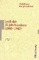 Cover image for Oldenbourg Interpretationen, Bd.97, Lyrik des 20. Jahrhunderts (1900-1945)