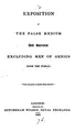 Cover image for Exposition of the false medium and barriers excluding men of genius from the public.