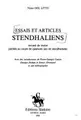 Cover image for Essais et articles stendhaliens