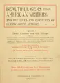 Cover image for Beautiful gems from American writers and the lives and portraits of our favorite authors