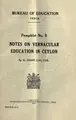 Cover image for Notes on vernacular education in Ceylon.