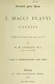 Cover image for T. Macci Plauti Captivi