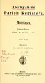 Cover image for Derbyshire parish registers.
