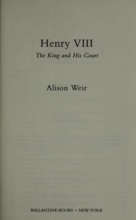 Henry VIII: the king and his court cover