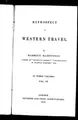 Cover image for Retrospect of western travel