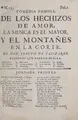 Cover image for De los hechizos de amor, la música es el mayor, y el montañes en la corte