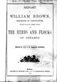 Cover image for Report of William Brown, professor of agriculture, Ontario Agricultural College, Guelph, on the herds and flocks of Ontario