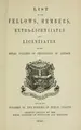 Cover image for List of the fellows and members