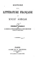 Cover image for Histoire de la littérature française au XVIIIe siècle