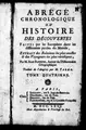 Cover image for Abrégé chronologique ou Histoire des découvertes faites par les Europé ens dans les différentes parties du monde