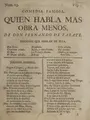 Cover image for Quien habla mas obra menos
