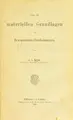 Cover image for Über die materiellen Grundlagen der Bewusstseins-Erscheinungen