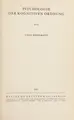 Cover image for Psychologie der kognitiven Ordnung