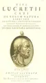 Cover image for Titi Lucretii Cari De rerum natura, libri sex ad optimas editiones collati accedit varietas lectionis cum indice rarioris et obsoletae Latinitatis studiis Societatis Bipontinae