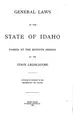 Cover image for General Laws of the State of Idaho ...