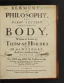 Cover image for Elements of philosophy, the first section, concerning body
