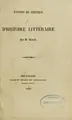 Cover image for Études de critique et d'histoire littéraire