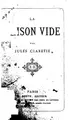 Cover image for La maison vide