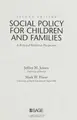 Cover image for Social policy for children and families