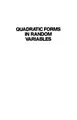 Cover image for Quadratic forms in random variables
