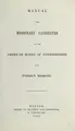 Cover image for Manual for missionary candidates of the American Board of Commissioners for Foreign Missions