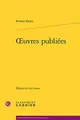 Cover image for OEuvres Publiees
