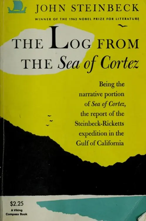 The log from the Sea of Cortez: the narrative portion of the book, Sea of Cortez, by John Steinbeck andE.F. Ricketts, 1941, here reissued with a profile 'About Ed Ricketts'. cover