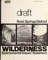 Cover image for Draft Rock Springs District wilderness environmental impact statement