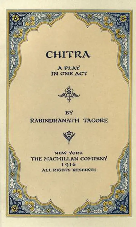 Chitra: a play in one act cover